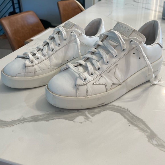 Golden Goose Pure Star Classic White Sneakers